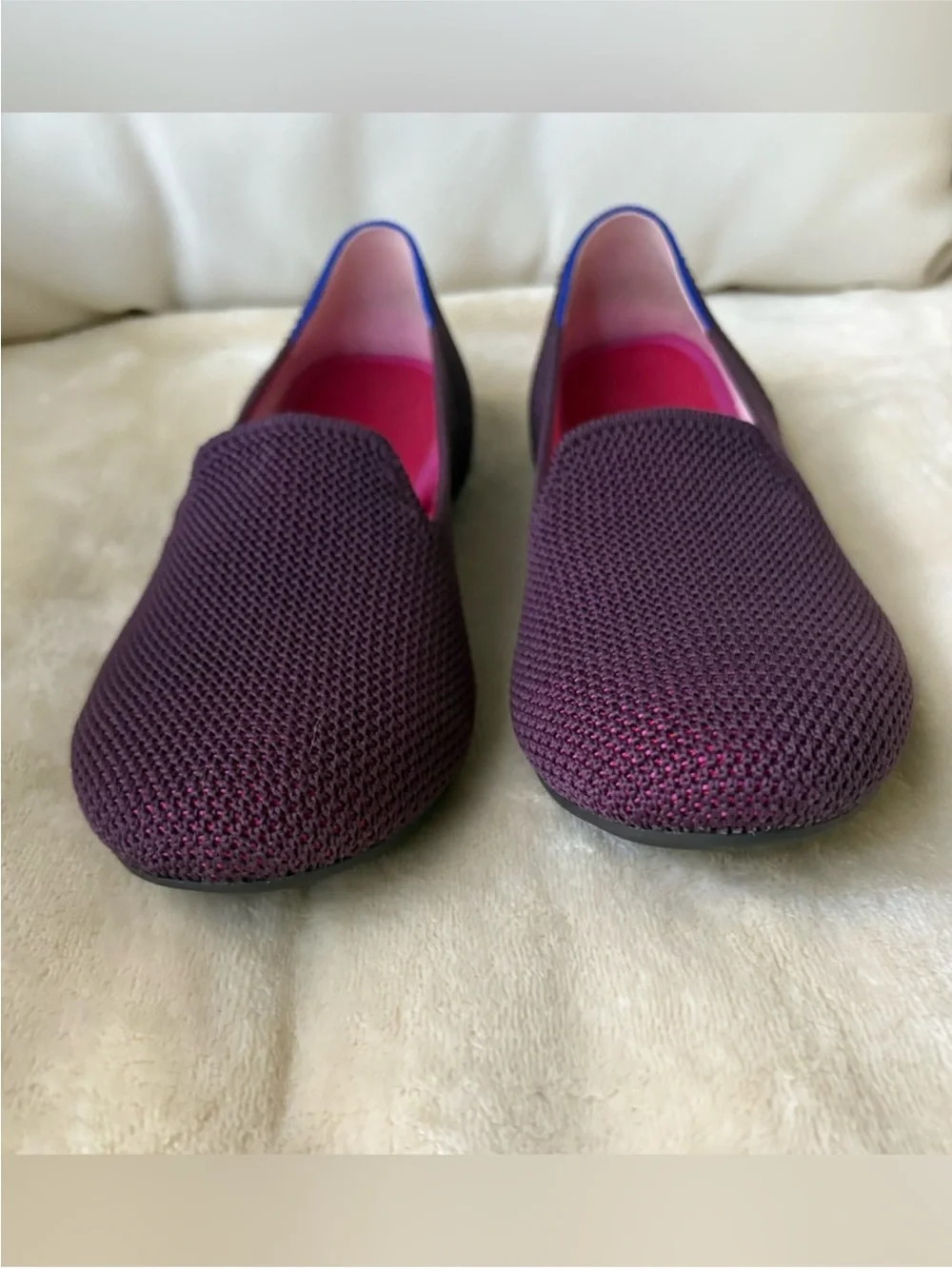 Rothy’s The Loafer Berry Lattice Flats Size 9 Maroon Purple Burgundy Rothy flat